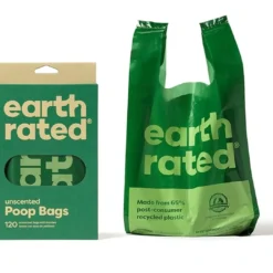 Hot Earth Rated Øko hømhømposer med håndtag 120 stk Hundetilbehør Til Hvalpe - Tryg Start I Hverdagen|Tilbehør Til Hund - Alt Til En Glad Og Tryg Hverdag For Din Bedste Ven