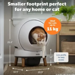 Ecom Smartspin Auto Litter Box Automatisk Kattetoilet ZAL10-17986 Kattetoiletter Og Kattegrus|Killingetoilet Og Grus Til Killinger - Nem Renlighed Fra Start