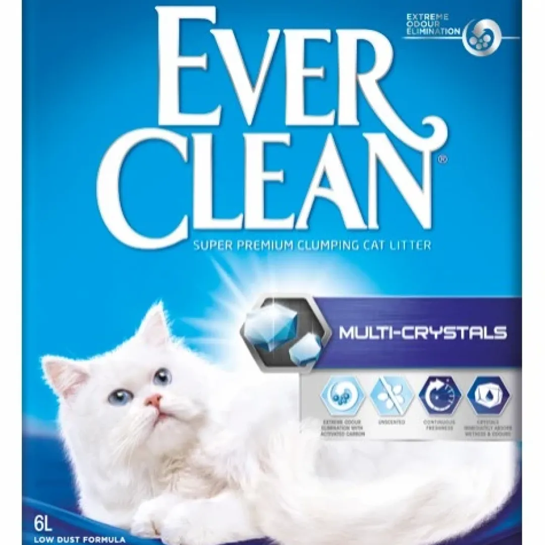 Online Ever Clean Multi-Crystals Kattegrus 6 L Kattetoiletter Og Kattegrus|Killingetoilet Og Grus Til Killinger - Nem Renlighed Fra Start