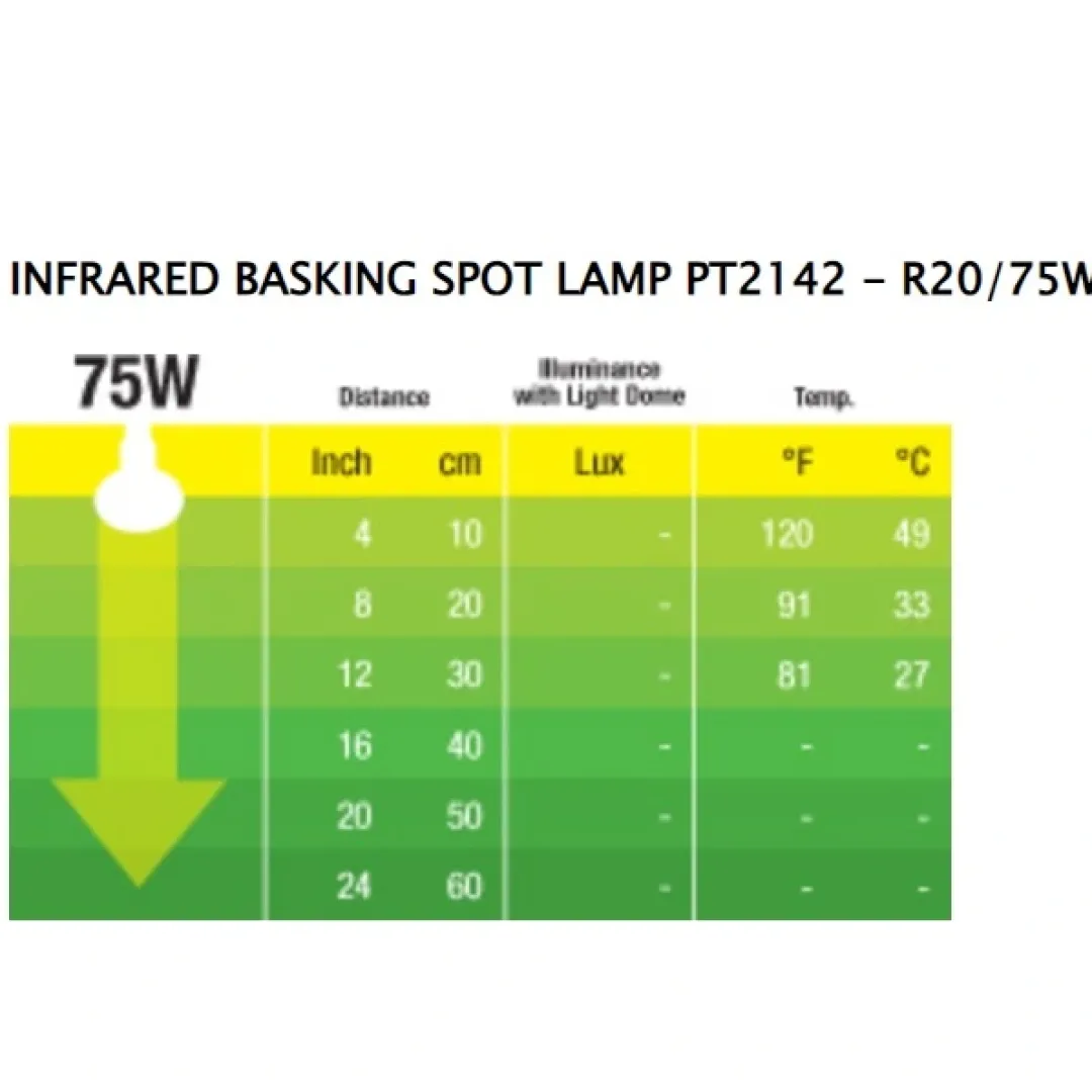 Best Exo Terra Heat Glo Infrarød spot 75 w Terrarielysstofrør, Pærer Og Varme