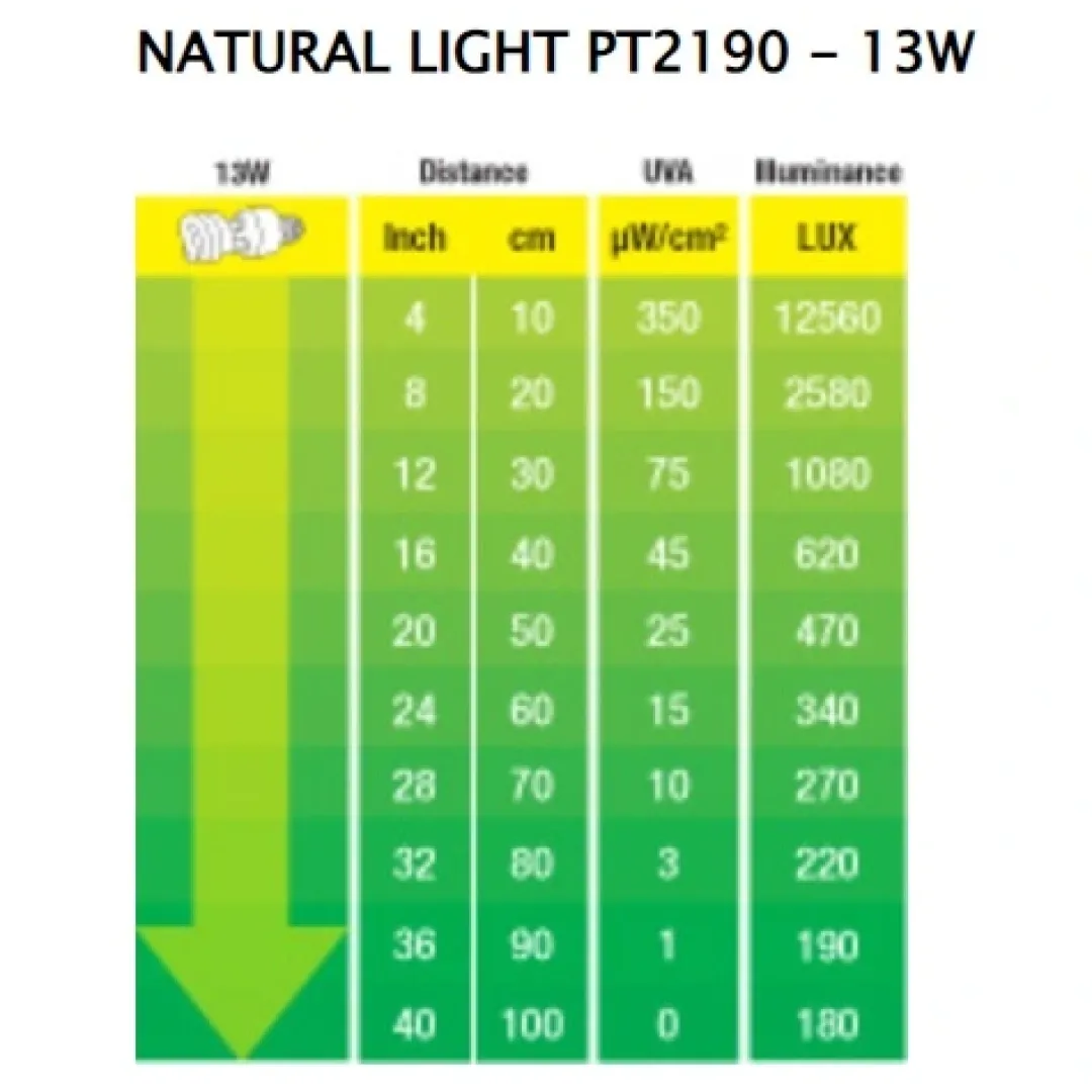 Best Exo Terra Repti Natural Light 13 w Terrarielysstofrør, Pærer Og Varme