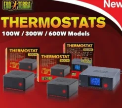 New Exo Terra Thermostat 600 W Terrarielysstofrør, Pærer Og Varme