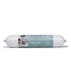 Outlet Feedit & Treat Pure Rabbit 400 g - naturlig kaninskærepølse til hund og kat Snacks Til Hvalpe - Lækre Godbidder Til Træning Og Forkælelse|Hundeguf Og Tyggeben Til Hunde