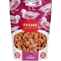Clearance FICCARO Hundesnack And Cubes - lækre andeterninger til hunde 100 g Snacks Til Hvalpe - Lækre Godbidder Til Træning Og Forkælelse|Kattefoder & Snacks