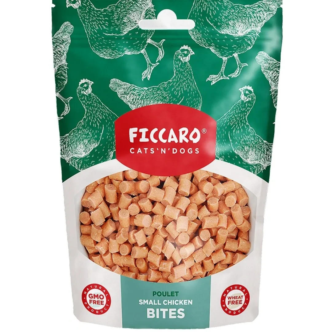 Clearance FICCARO Hundesnack Kylling Bites - små hundegodbidder 100 g Snacks Til Hvalpe - Lækre Godbidder Til Træning Og Forkælelse|Hundeguf Og Tyggeben Til Hunde