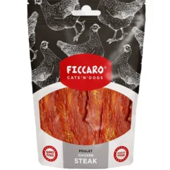 Hot FICCARO Hundesnack Kylling Steak - lækker kyllingesteak 100 g Snacks Til Hvalpe - Lækre Godbidder Til Træning Og Forkælelse|Kattefoder & Snacks