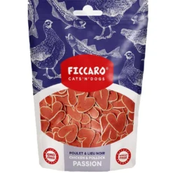 Outlet FICCARO Hundesnack Kylling & Sej Passion - små bidder 100 g Snacks Til Hvalpe - Lækre Godbidder Til Træning Og Forkælelse|Kattefoder & Snacks