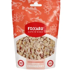 New FICCARO Hundesnack Torsk & Tranebær Soft Cubes - bløde tern af torsk og tranebær 100 g Kattefoder & Snacks|Hundeguf Og Tyggeben Til Hunde