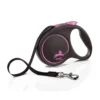 Outlet Flexi Black Design bånd L 5 meter 50 kg pink Hundesnor I Mange Varianter Og Materialer|Hundesnor Til Hvalpe