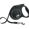 Clearance Flexi Black Design bånd M 5 meter 25 kg sort Hundesnor I Mange Varianter Og Materialer|Hundesnor Til Hvalpe