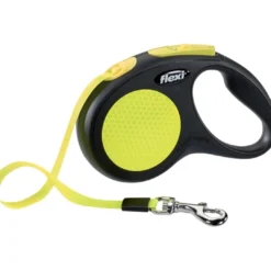 Hot Flexi New Neon bånd S 5 m 15 kg neon gul Hundesnor I Mange Varianter Og Materialer|Hundesnor Til Hvalpe