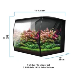 Clearance Flex LED akvarium version 2.0 34 L Sort Akvarier