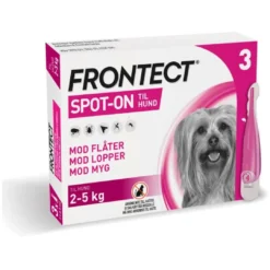 Frontect spot on 3 x 0,5 ml til hunde 2-5 kg - effektiv beskyttelse mod parasitter Plejemidler Til Hund Med Fokus På Sundhed Og Velvære