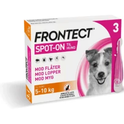 Hot Frontect spot on 3 x 1 ml til hunde 5-10 kg - effektiv beskyttelse mod parasitter Plejemidler Til Hund Med Fokus På Sundhed Og Velvære