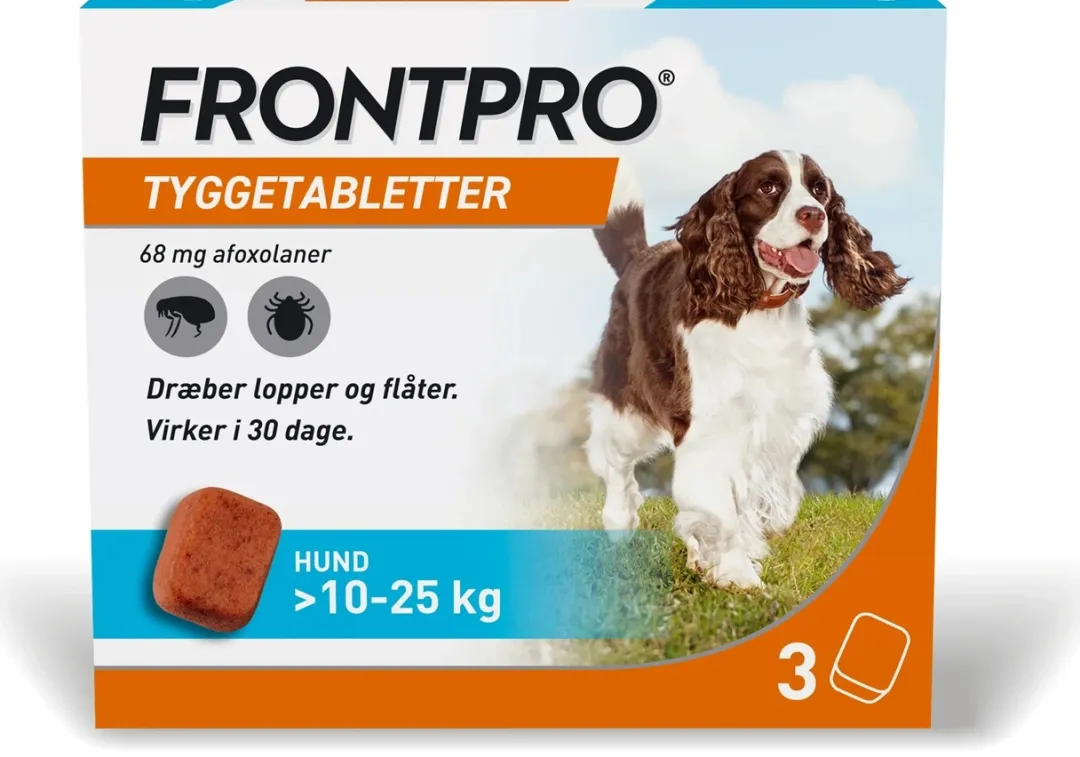 Hot FRONTPRO 68 mg tyggetabletter 10-25 kg Plejemidler Til Hund Med Fokus På Sundhed Og Velvære