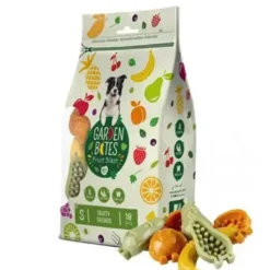 Hot Garden Bites Fruity Friends Mix 7 cm 18 stk (vegetabilsk) - små hundesnacks Snacks Til Hvalpe - Lækre Godbidder Til Træning Og Forkælelse|Hundeguf Og Tyggeben Til Hunde