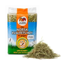 Outlet 500 Gram Urtehø Hø - Rig på mineraler Foder & Snack Til Gnavere & Kanin