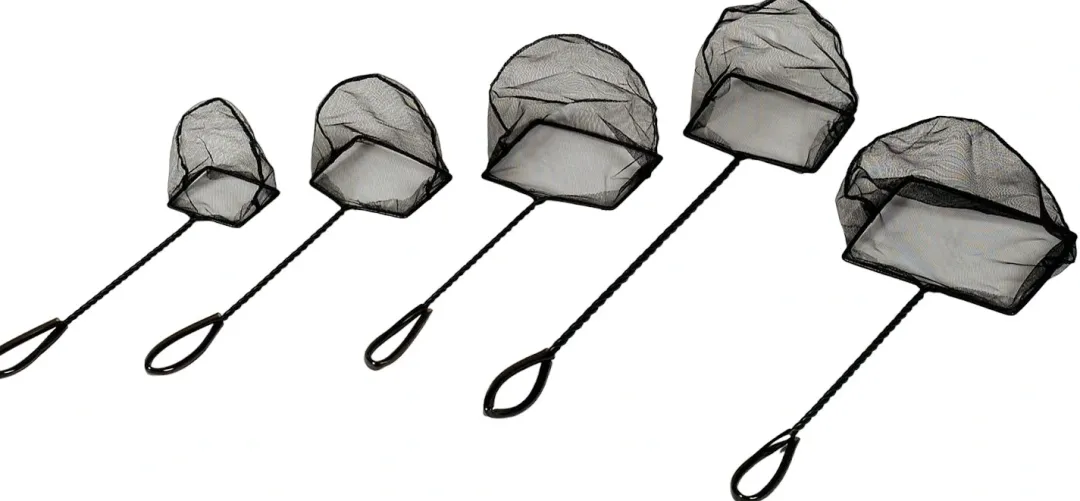 New Fiskenet grovmasket 20 cm Sort Andet Akvarieudstyr
