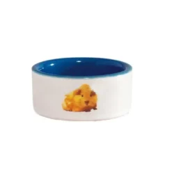 Discount Hamster Foderskål Blå-hvid Ø 7,5 cm Drikkeflasker & Foderskåle Til Gnavere & Kaniner