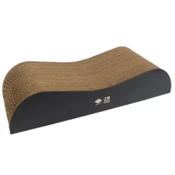 Sale HappyCat ARCHIE Kradse Lounge 2i1 75x18 og 5x25 cm Sort Pap-kradsebræt Kradsetræer Og Klatremøbler Til Kat|Kradsetræ Til Killinger - Leg Træning Og Klopleje I Et