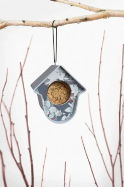New Hello Evie foderhus til peanutbutterglas blå blomst Vildfuglefoder & Hønseudstyr