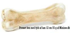 New Håndlavet Presset Tyggeben med fyld af lam 12 cm 55 g - naturlig hundesnack Hundeguf Og Tyggeben Til Hunde