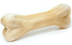 Discount Håndlavet Presset Tyggeben med fyld af struds 12 cm 55 g - kompakt hundesnack Hundeguf Og Tyggeben Til Hunde