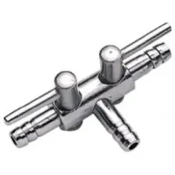 Outlet Lufthane 2 vejs i stål til 4/6 mm slange Luftfittings Og Filtre Til Luftpumper