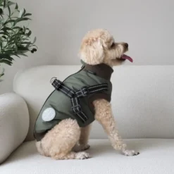 Best Hundejakke Thor med indbygget sele Grøn S Hundetøj Til Hvalpe - Varme Dækkener Og Sko Til Trygge Gåture|Hundetøj Til Alle Hunde Med Varme Dækkener Og Sko