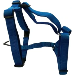 Hundesele Nylon Blå justerbar Blå str. 66-91 cm 25 mm - åndbar komfort Hundeseler Til Alle Behov Og Hundestørrelser