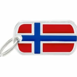 Hot Hundetegn My Family Flag Norge Hundetegn Til Hvalpe - Sikkerhed Og Tryghed Hvis Hvalpen Løber Væk|Hundetegn Og Smykker Med Stil Og Sikkerhed