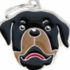 Hundetegn My Family Friends Rottweiler sort Hundetegn Til Hvalpe - Sikkerhed Og Tryghed Hvis Hvalpen Løber Væk|Hundetegn Og Smykker Med Stil Og Sikkerhed