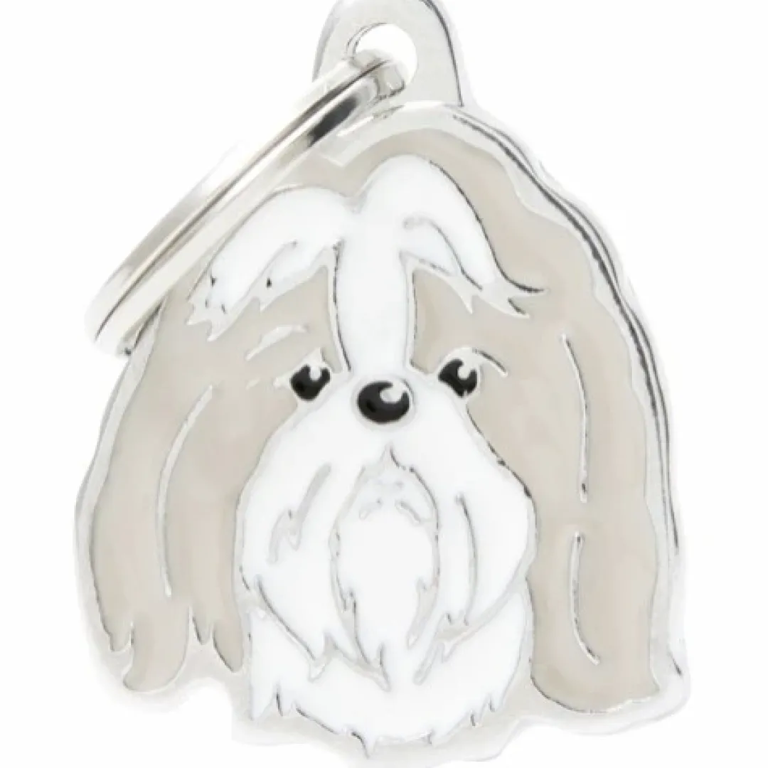 Hundetegn My family Friends Shih Tzu Hundetegn Til Hvalpe - Sikkerhed Og Tryghed Hvis Hvalpen Løber Væk|Hundetegn Og Smykker Med Stil Og Sikkerhed