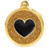 Discount Hundetegn My Family Shine cirkel med hjerte stor guld Hundetegn Til Hvalpe - Sikkerhed Og Tryghed Hvis Hvalpen Løber Væk|Hundetegn Og Smykker Med Stil Og Sikkerhed