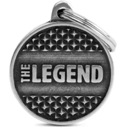 Best Hundetegn My Family The Legend cirkel lille sølv Hundetegn Til Hvalpe - Sikkerhed Og Tryghed Hvis Hvalpen Løber Væk|Hundetegn Og Smykker Med Stil Og Sikkerhed