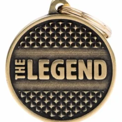 Best Hundetegn My Family The Legend cirkel stor guld Hundetegn Til Hvalpe - Sikkerhed Og Tryghed Hvis Hvalpen Løber Væk|Hundetegn Og Smykker Med Stil Og Sikkerhed