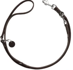 Clearance Aalborg læderline 13 mm Mørkebrun Førerline Hundesnor I Mange Varianter Og Materialer|Hundesnor Til Hvalpe