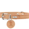 Discount Aalborg Sport Tan 42 hundehalsbånd - 32-38 cm Hvalpehalsbånd - Bløde Og Sikre Halsbånd Med Perfekt Pasform Til Din Hvalp|Hundehalsbånd Med Stil - Komfort Og Sikkerhed Til Din Hund