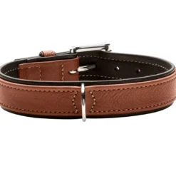 Outlet Canadian UP Hundehalsbånd Large 65 Cognac/Sort - 50-56 cm Hvalpehalsbånd - Bløde Og Sikre Halsbånd Med Perfekt Pasform Til Din Hvalp|Hundehalsbånd Med Stil - Komfort Og Sikkerhed Til Din Hund