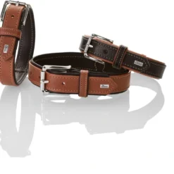 Outlet Canadian UP Hundehalsbånd Large 65 Cognac/Sort - 50-56 cm Hvalpehalsbånd - Bløde Og Sikre Halsbånd Med Perfekt Pasform Til Din Hvalp|Hundehalsbånd Med Stil - Komfort Og Sikkerhed Til Din Hund