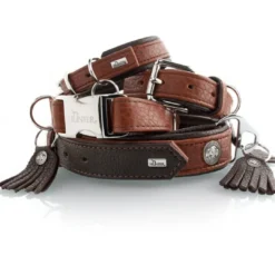 Best Cody 60 Mørkebrun Cognac hundehalsbånd - 46-52 cm Hvalpehalsbånd - Bløde Og Sikre Halsbånd Med Perfekt Pasform Til Din Hvalp|Hundehalsbånd Med Stil - Komfort Og Sikkerhed Til Din Hund