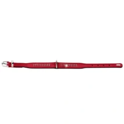 Discount Diamond petit halsbånd str.32 Rød - 24-28 cm Hvalpehalsbånd - Bløde Og Sikre Halsbånd Med Perfekt Pasform Til Din Hvalp|Hundehalsbånd Med Stil - Komfort Og Sikkerhed Til Din Hund