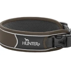 Divo Hundehalsbånd M 35-45 Brun/Grå - justerbart hundehalsbånd (35-45 cm, B 4,5 cm) Hvalpehalsbånd - Bløde Og Sikre Halsbånd Med Perfekt Pasform Til Din Hvalp|Hundehalsbånd Med Stil - Komfort Og Sikkerhed Til Din Hund