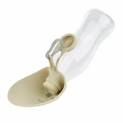 New drikkeflaske med silikoneskål beige 550 ml Hundeskåle Til Mad Og Drikke Der Passer Til Din Hunds Behov|Hundeskåle Til Hvalpe - Praktisk, Sikker Og Nem Spisetid