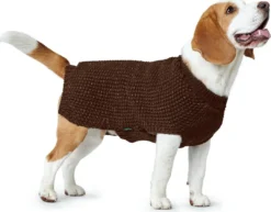 Best Finja pullover strik mørkebrun str. 55 Hundetøj Til Hvalpe - Varme Dækkener Og Sko Til Trygge Gåture|Hundetøj Til Alle Hunde Med Varme Dækkener Og Sko