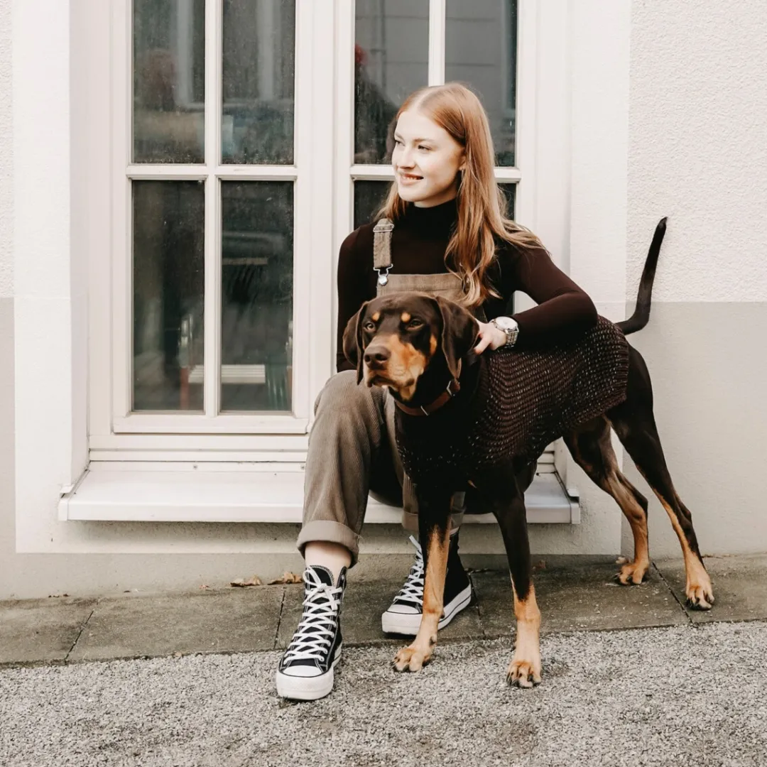Best Finja pullover strik mørkebrun str. 55 Hundetøj Til Hvalpe - Varme Dækkener Og Sko Til Trygge Gåture|Hundetøj Til Alle Hunde Med Varme Dækkener Og Sko