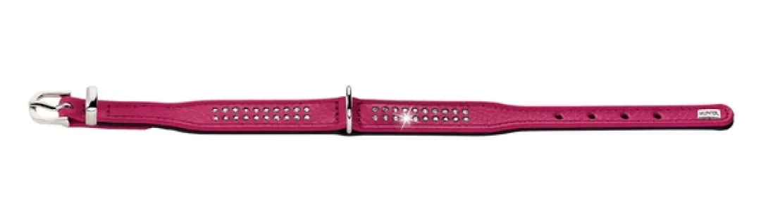 New Halsbånd Diamond Petit 42 Pink - 35-39 cm Hvalpehalsbånd - Bløde Og Sikre Halsbånd Med Perfekt Pasform Til Din Hvalp|Hundehalsbånd Med Stil - Komfort Og Sikkerhed Til Din Hund