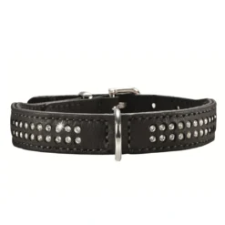 Outlet Halsbånd Diamond Petit 27 Sort - 20-24 cm Hvalpehalsbånd - Bløde Og Sikre Halsbånd Med Perfekt Pasform Til Din Hvalp|Hundehalsbånd Med Stil - Komfort Og Sikkerhed Til Din Hund