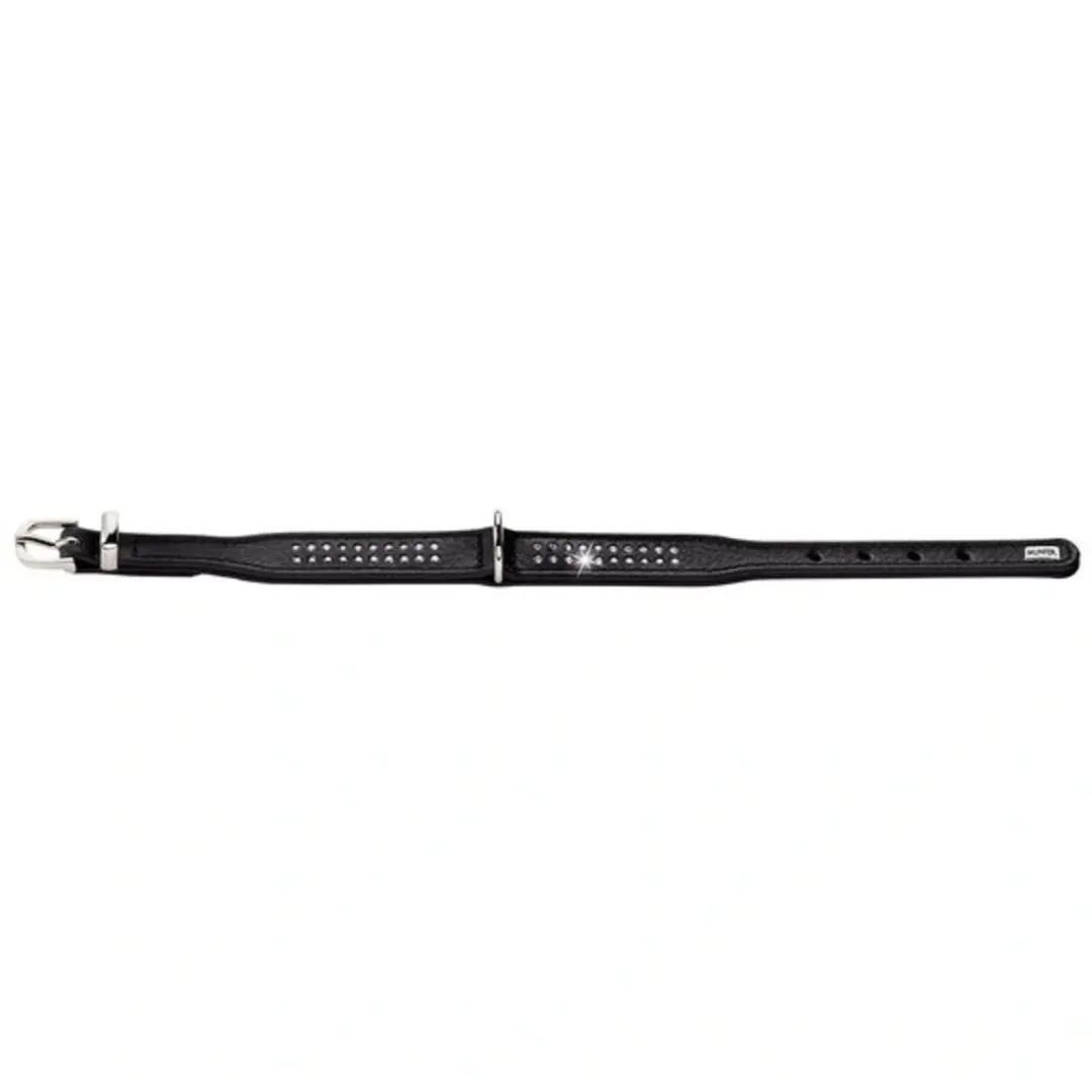 Outlet Halsbånd Diamond Petit 27 Sort - 20-24 cm Hvalpehalsbånd - Bløde Og Sikre Halsbånd Med Perfekt Pasform Til Din Hvalp|Hundehalsbånd Med Stil - Komfort Og Sikkerhed Til Din Hund