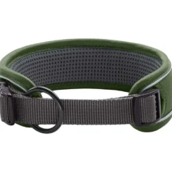 Clearance Halsbånd Divo M Grøn/Grå - justerbart hundehalsbånd (35-45 cm, B 4,5 cm) Hvalpehalsbånd - Bløde Og Sikre Halsbånd Med Perfekt Pasform Til Din Hvalp|Hundehalsbånd Med Stil - Komfort Og Sikkerhed Til Din Hund